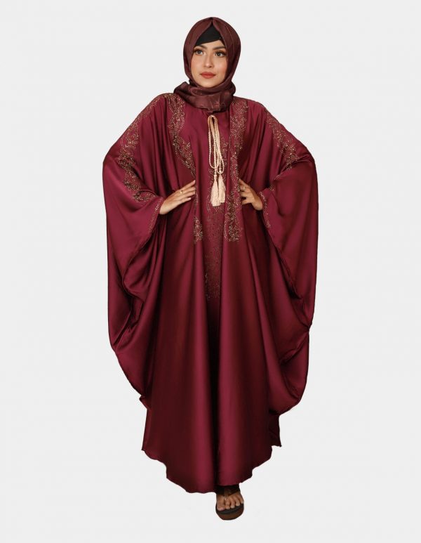 Maroon Color Abaya