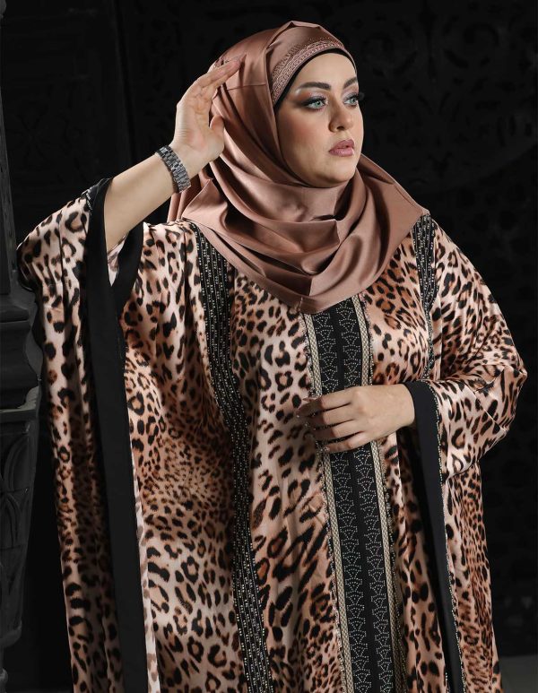 Printed Abaya with Stone Work - Image 3